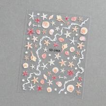SMI Fine 1pc Adorable Starfish Koi Fish Decal 5D Jellyfish Ocean Fish Bubble Stickers Suitable For DIY Jewellery, Epoxy Resin Accessories - Clear - View 22
