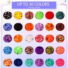 2500 Stücke Gummibänder zum Basteln bunter gewebter Armbänder, Bastelspielzeug für Kinder