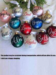 Personalisierte Weihnachtskugeln, Individualisierte Namens-Weihnachtsornamente, Weihnachtskugeln, Nachname Weihnachtskugeln, Weihnachtsmann-Geschenke Personalisierte Weihnachtskugeln/Namens-Weihnachtsbaumornamente/Individualisierte Namensornamente