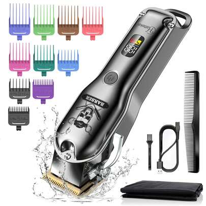 Hatteker Profi Haarschneidemaschine Haarschneider Haartrimmer Herren Bartschneider Barttrimmer Langhaarschneider USB Wiederaufladbar LED