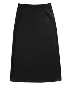 Women's Fashion Solid Color Skirt, Ideal For Commuting - Black - View 6
