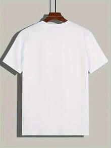 Alboro ­ que se de en blanco y negro, 1 Camiseta con cama informal de libro de caminos en blanco y negro, 1 camiseta con estampado gráfico de letras de dibujos animados, 180 gramos, 100% algodón puro y pesado. - Blanco - Ver 4