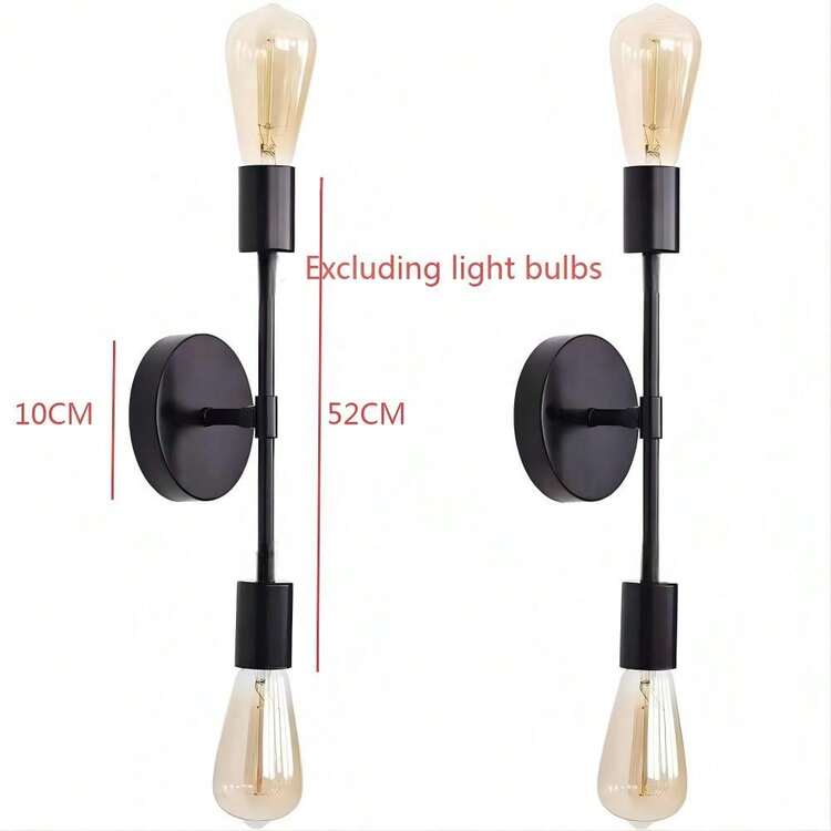 2pcs Modern Matte Black Or Gold Country Style Wall Sconces With Fabric Shades, Suitable For Bedroom, Bathroom, Vanity, Living Room, Mirror, Hallway And Kitchen - Two Wall Lamps - View 15