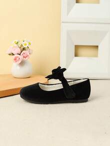 Girl's Fashionable & Lovely Flat Campus Shoes, Spring/Autumn - Black - View 6