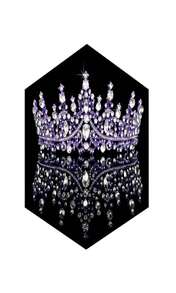TOBATOBA Tiaras For Women, Dark Purple Tiara Crowns For Women, Wedding Tiara For Bride Queen Crown, Royal Princess Quinceanera Headpieces For Birthday Prom Pageant Halloween Cosplay Accessories - 深灰色 - 查看 1