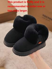2025 New Winter Children Boots Cartoon Cute Indoor/Outdoor Plush Shoes Boys/Girls Warm Fleece Snow Boots