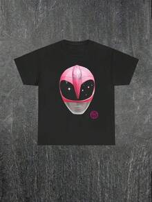 Red Power Ranger Tee Men's And Women's Short-Sleeved T-Shirts For All Seasons - Black 3 - View 10
