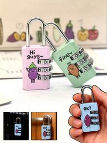 三位密码锁套装，行李密码锁，钢缆锁，迷你密码锁套装，数字密码组合挂锁，行李金属密码锁，迷你防盗抽屉锁五金件，可定制密码组合锁