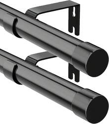 Curtain Window Rods - Black, 2 Pieces - View 12