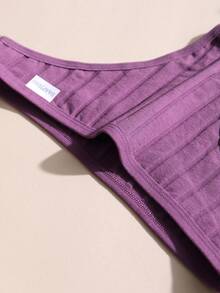 Bộ 6 chiếc quần lót dây cotton nữ, thiết kế cạp thấp không đường may gợi cảm, màu trơn có gân, mềm mại, thoải mái, thoáng khí, phù hợp cho yoga, thể thao và mặc hàng ngày. - Nhiều màu - Xem 9