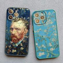 Retro Van Gogh Oil Paint Phone Case For IPhone 17 16 15 11 13 12 14 Pro MAX 15 14 Plus XR XS X Vintage Shockproof Cover Funda - 綠色 YHFG 7 - 查看 3