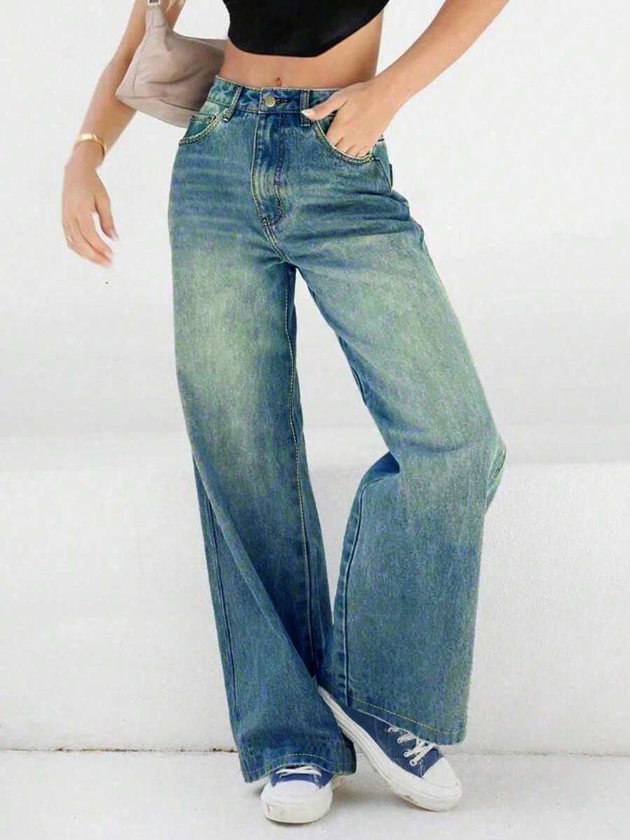 Women's Vintage Straight Loose Fit Straight Leg Jeans