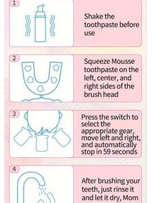 Kids U-Shaped Electric Toothbrush, Multiple Cleaning Modes, USB Rechargeable, 360° Coverage, Suitable For 6-12 Years Old Children - Multicolor - View 6