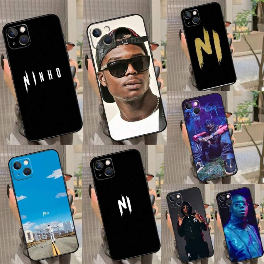 Funda de rapero francés Ninho France compatible con 14 11 12 13 15 16 Pro Max Mini Plus X XR XS Max, funda compatible con 17, funda de 17 Pro, funda de 17 Pro Max - 7124 - Ver 1