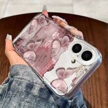 The Butterfly Daily Phone Case Is Compatible with for  16, 15, 14, 13, 12, 11 Pro Max, X, XS, XR, XSMAX, 7, 8, 6, And 6S Plus. It Features a Cartoon Design, Is Transparent, Shockproof, And Made of Full TPU for Stylish And Creative Protection, Case For , Case For , Cellphone Case - transparente - Ver 2