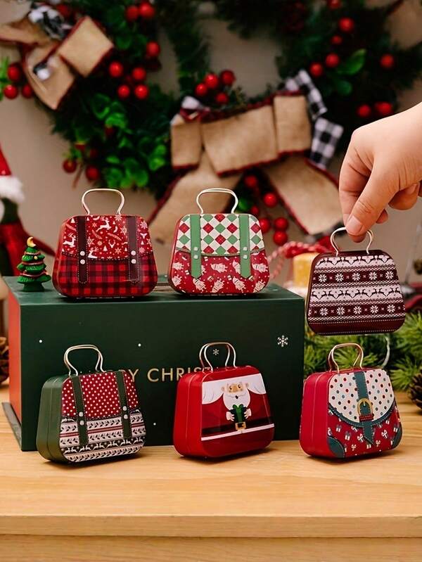 2 Piezas Juego de Bolsas de Maquillaje Navideñas, Monedero y Bolsa Cosmética con Estampado de Papá Noel y Muñeco de Nieve, Estilos Sorpresa para Regalo de Fiesta, Imprescindible Navidad 2024