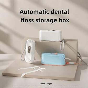 Ny automatisk tandtrådshållare, bärbar mini-tandtrådsdispenser med tandpetare, automatisk popup-design