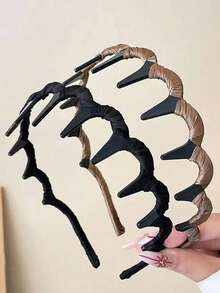 3/2pcs Women's High Crown Wave Headbands, Non-Slip Hair Clips For Hairstyle Accessories,Hairband,Hair Hoop ,Zig Zag Headband,Head Piece,Gifts,Travel,Gifts For Women,Hair Stuff,Stocking Stuffers For Women,Stocking Fillers Women,Stocking Stuffers For Adults,Stocking Fillers For Adult,Hair Stuff,Women's Accessories,Stocking Stuffer,Coming-Of-Age Hair Accessory,Christmas Hair Accessories,Gift Ideas For Women,Beauty Stocking Fillers,Christmas Gifts For Women Head Accessories - Multicolor - View 9