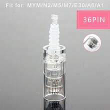 10支装替换针头，一次性针头，9针/12针/36针/42针/圆形纳米卡口微针针尖，适用于MYM/M5/M7/N2/A6/A1/E30，白色/蓝色，独立密封包装 - 彩色 - 查看 19