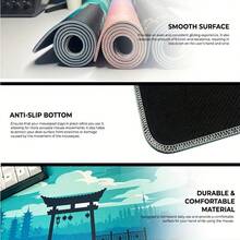 1个亮色几何图案橡胶鼠标垫 - 适用于游戏和办公，兼容台式机/笔记本电脑，红/白/黑三色可选，桌面鼠标垫 - 彩色 - 查看 3