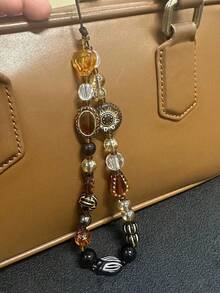 洋气戒指花手机挂绳时尚女士手腕挂饰通用适用于手机壳、包包、钥匙扣 - 彩色 - 查看 8