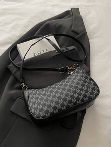 2025, New Fashion Classic Pu Waterproof Fabric M Letter Print Design Metal Chain Decoration Shoulder Crossbody Bag. Suitable For Shopping, Purse, Students, Young Women, Office Women. Perfect For Office, College, Work, Business, Commuting, Outdoor Activities, Travelling And Picnics.