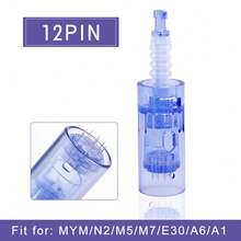 10支装替换针头，一次性针头，9针/12针/36针/42针/圆形纳米卡口微针针尖，适用于MYM/M5/M7/N2/A6/A1/E30，白色/蓝色，独立密封包装 - 彩色 - 查看 15
