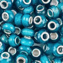 50 Pieces Large Hole Beads, Assorted European Craft Beads Big Hole Fairy Wands Garden Beads Large Hole Lampwork Spacer Beads For DIY Pens Charms Bracelet Necklace Jewelry Making Supplies