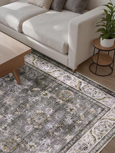 DAJIANG 1pc Large Area Rug, Vintage Boho Hallway Living Room Carpet, Foldable, Soft Carpet And Rugs, Anti-Slip & Washable, Suitable For Living Room, Kitchen, Bedroom, Study Room, Bedside, Entryway, Festival Room Decor, Autumn/Winter Decoration Kitchen Rug