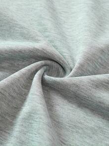 Hoodies For Womenhoodies For WomenWomen's Christmas Snowflake Print Crewneck Sweatshirt, Casual Polyester Knit Pullover, Suitable For Autumn And Winter - White And Navy Off-The-Shoulder Cropped TopLoose And Comfortableed Hardy Clothes Topsed Hardy Clothes Tops - 灰色的 - 查看 5