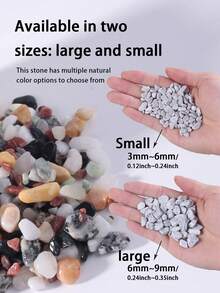 200/800g Aquarium Decorative Bottom Sand Stone-3mm-9mm Fish Tank Filter Material Rock, Suitable For Aquarium, Fish Tank, Turtle Tank, Tank, Rainforest Tank As Bottom Sand Paving Stone, Also Suitable For Indoor Decoration, Plant Green Plants, Potted Hydroponics, Flower Pots, Vases As Decorative Stones - Multicolor - View 2