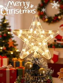 1 قطعة نجمة لتزيين شجرة عيد الميلاد، ديكور نجمة بلاستيكية، أضواء سلك نحاسي مضيئة على طراز المزرعة، مناسبة لديكور المنزل الشتوي والاحتفالات العطلات، حفلة عيد الميلاد، ديكور هالوين، ديكور العطلات، هدايا الحفلات، ديكورات حفلة عيد الميلاد الممتعة، عيد ميلاد سعيد، السنة الجديدة سعيدة، زينة عيد الميلاد، هدية عيد الميلاد المثالية للأصدقاء، ديكور غرفة