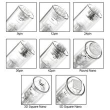 10支装替换针头，一次性针头，9针/12针/36针/42针/圆形纳米卡口微针针尖，适用于MYM/M5/M7/N2/A6/A1/E30，白色/蓝色，独立密封包装 - 彩色 - 查看 6