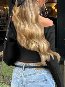 فستان كاجوال أنيق بأكمام طويلة وياقة مكشوفة الكتف، قصة ضيقة مناسب للخروج والحفلات والمواعدة، ملابس شتوية أنيقة وأنيقة للنساء - الأسود - مشاهدة 4