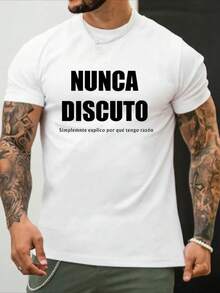 Alboro­que se de en blanco y negro, 1 Camiseta con cama informal de libro de caminos en blanco y negro, 2 camiseta con estampado gráfico de letras de dibujos animados, 180 gramos, 100% algodón puro y pesado. - Blanco - Ver 5