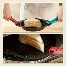 2pcs Heat Resistant Silicone Pot Holders, Multi-Function Dish Clamp, Non-Slip Kitchen Utensils - Multicolor - View 9