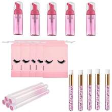 20Pcs Lash Shampoo Bottle Brushes Set, 5pcs Foam Pump Dispenser, 5pcs Nose Pore Deep Cleaning Brush, 5pcs Eyelash Extension Tube Brush, 5Pcs Lash Aftercare Bag For Women, Girls - Multicolor - View 16