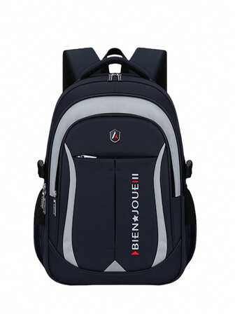 Mochila para portátil de 15.6 pulgadas para hombres, diseño de múltiples compartimentos de gran capacidad, correas de hombro ajustables y cómodas, bolsillos laterales para botellas de agua y paraguas, bolsillo de oculto en la parte posterior, tiras reflectantes para nocturna, adecuado para uso diario y viajes, material de poliéster resistente al agua, gran regalo para volver a la escuela