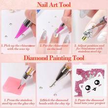 5 Pack Dotting Pen, Dual - Ended Gems Crystals Studs Wax Pencil Picker Tools Pens Nail Art Decoration, Painting