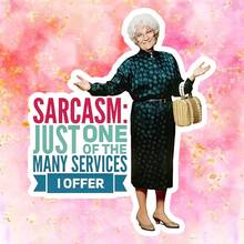 1pc/3pcs Golden Girls Sarcasm Quote Vinyl Sticker, Waterproof , Perfect For Car, Laptop, Window, Door, Refrigerator, Water Bottle Decoration, Colorful And Long-Lasting Scrapbook Supplies Scrapbook Stationery Stickers - Multicolor - View 2