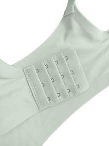 1pc Maternity Nursing Bra, Breathable Postpartum Breastfeeding Bra, Comfortable Seamless Wirefree Bra - Grey - View 8