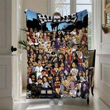 [HOMIES Printed Flannel Blanket] HOMIES Soft Printed Flannel Blanket - Multifunctional Nap Blanket And Small Throw With Creative Themed Patterns - Perfect Gift For Friends - White - View 5