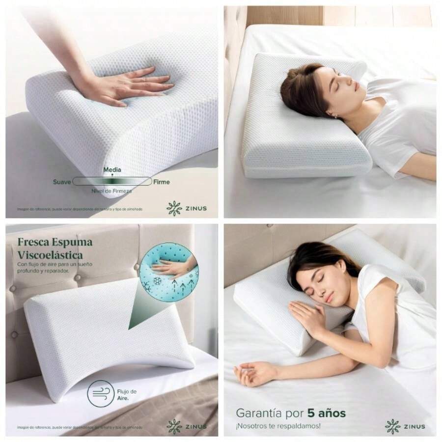 Almohada de Foam Ergonmica para Hombros Soporte especializado para Hombros Espuma viscoelstica de Alta Densidad Diseo Contorneado para Dormir de Lado - blanco - Ver 1