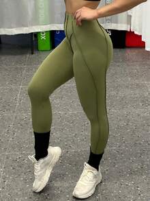 3 Pack Women's Quick Dry High Waist Tummy Control Yoga Pants Workout Leggings With Side Pockets - 3PACK-Blue-Grey-Green - 查看 7