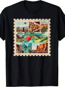 Stamp Collage T-Shirt - Style 21 - View 1