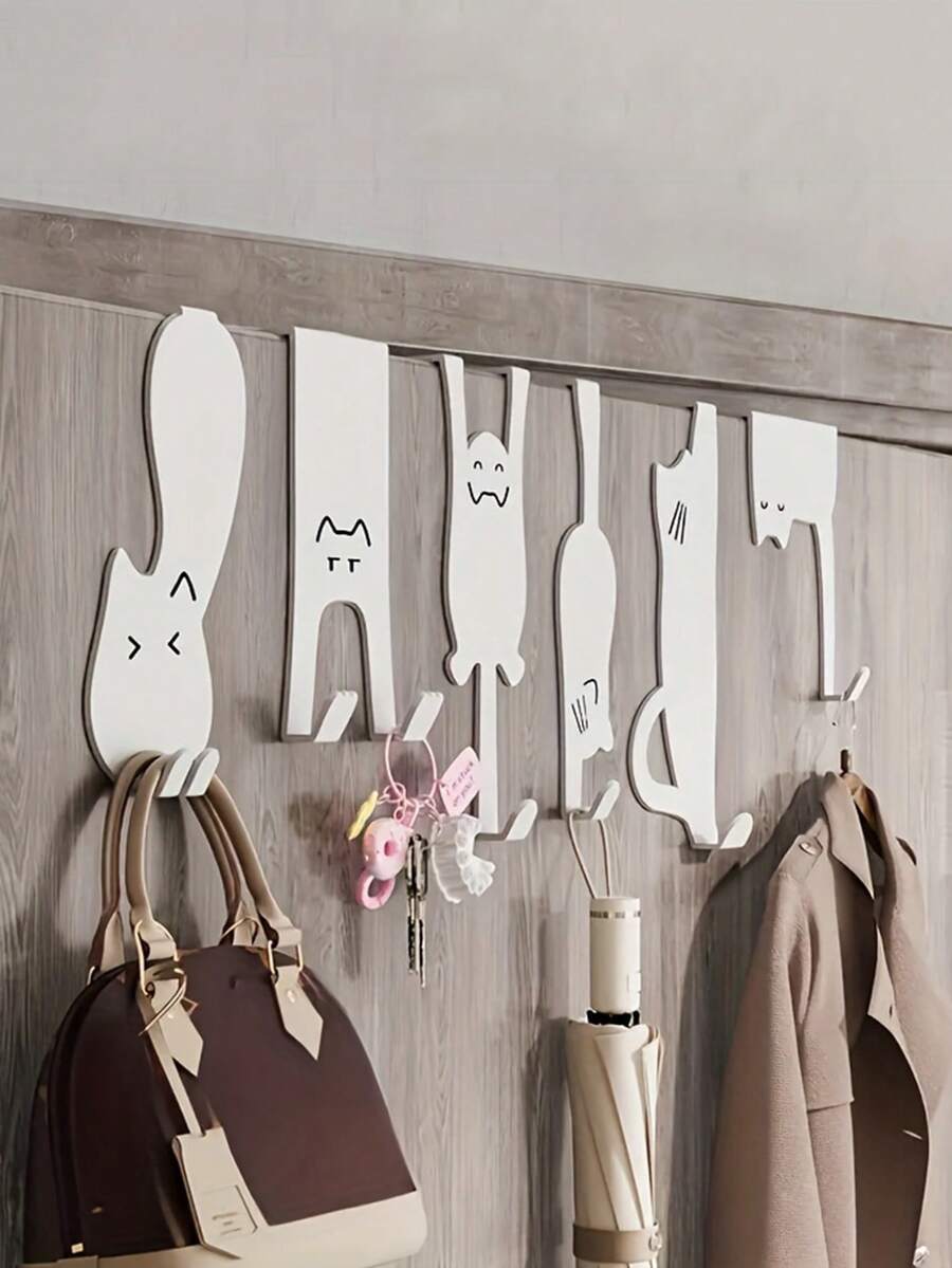 门挂钩，铁质材料门钩，各种图案的门悬挂钩，不会生锈，适用于卧室门，浴室门，厨房门。，悬挂式存储，多用途挂钩，美观挂钩，现代门钩，耐用，非常适合卧室存储和整理。 - 彩色 - 查看 1