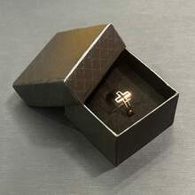 Sideways Cross Ring Religious Faith Over Fear Inside Remind Pray To God Jesus| Adjustable Stainless Steel Religious Cross Ring| Jewelry Box Included2025 - Gold - View 9