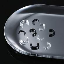 4pcs Glass Septum Retainers 16g 14g 12g 10g 8g, 2pcs Black & 2pcs Clear U-Shape Pincher Tapers With O-Rings For Work, Sports, Surgery, Hypoallergenic{Inchsize_nameinch:Inch1.2mm(16g)Inch} - 1,2mm (16g) - Xem 10