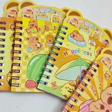 Capybara Adhesive Notebook – Cute Mini Notebook With Decorated Covers And Stickers For Creative Notes - 彩色 - 查看 10