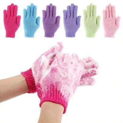 Guantes de naylon para limpieza, guantes multicolor, paquete de 5 piezas, guantes para cocina, guantes multiusos en casa
